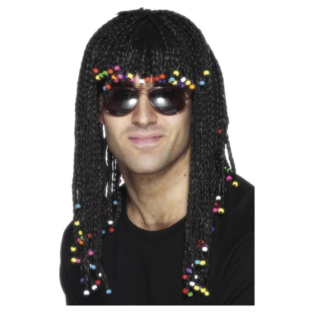 Smiffys Unisex Adult Braided Wig / Black